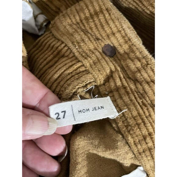 PACSUN Mom Jeans Camel Corduroy Ankle SZ 27 - Picture 5 of 9